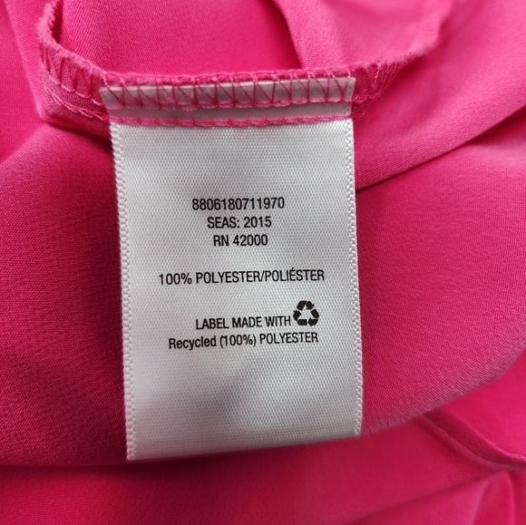 Attention Women's Hot Pink Lightweight Elastic Waist Dress‎ Size Large - Picture 7 of 15